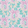 Zoomed-in pink bow and mint floral waffle fabric swatch