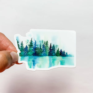 Wildflower Paper Company - Washington Lake Reflection State Sticker