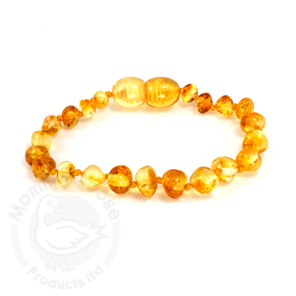 Momma Goose - Baltic Amber Baby Bracelet || Lemon