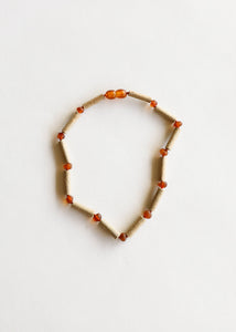 CanyonLeaf - Kids: Genuine Hazelwood + Raw Cognac Amber Necklace