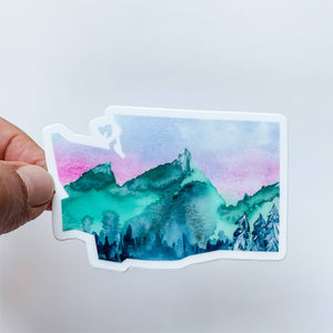 Wildflower Paper Company - Washington Mountains State Sticker