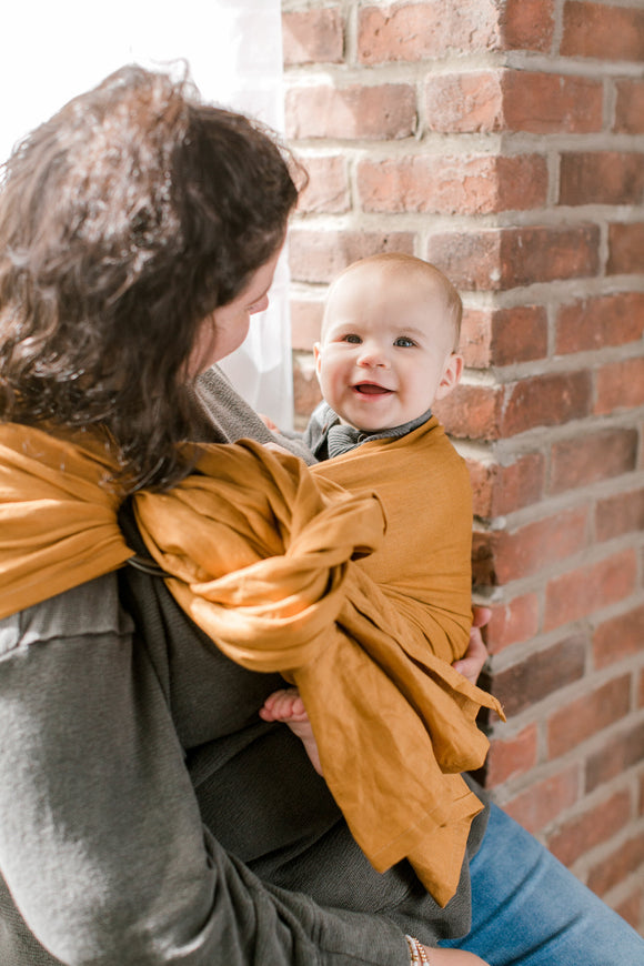 Heritage Baby Designs - Linen Ring Sling | Madrid + Black