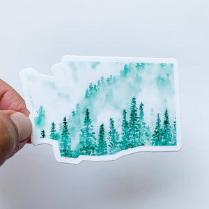 Wildflower Paper Company - Washington Forest Green State Sticker