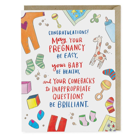 Emily McDowell & Friends - Inappropriate Qs Baby Card