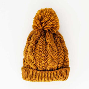 Huggalugs - Saffron Gold Cable Beanie