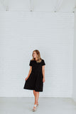Honeysuckle - Madison Dress in Black