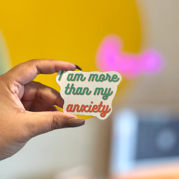 Curly Cupcakes - I Am More Than My Anxiety Sticker