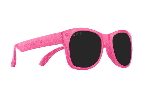 Roshambo Baby - Kelly Kapowski Pink Glitter Sunglasses - Polarized